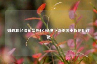 财政和经济前景恶化 穆迪下调美国主权信用评级