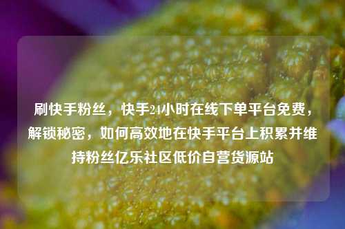 刷快手粉丝，快手24小时在线下单平台免费，解锁秘密，如何高效地在快手平台上积累并维持粉丝亿乐社区低价自营货源站  第1张