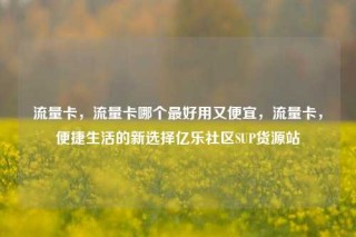 流量卡，流量卡哪个最好用又便宜，流量卡，便捷生活的新选择亿乐社区SUP货源站