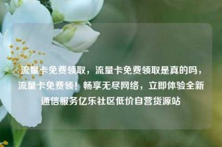 流量卡免费领取，流量卡免费领取是真的吗，流量卡免费领！畅享无尽网络，立即体验全新通信服务亿乐社区低价自营货源站