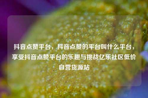 抖音点赞平台，抖音点赞的平台叫什么平台，享受抖音点赞平台的乐趣与挑战亿乐社区低价自营货源站  第1张